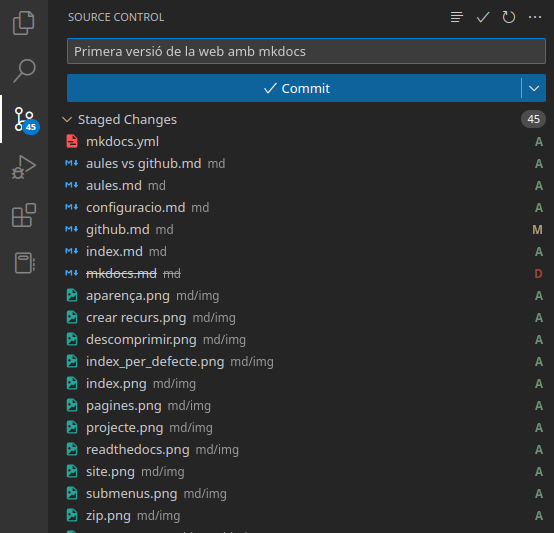 Confirmem els canvis